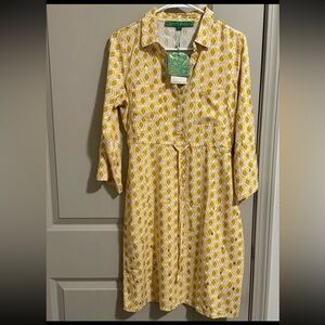 Women’s Yellow Geometric Pattern Dress Size S New